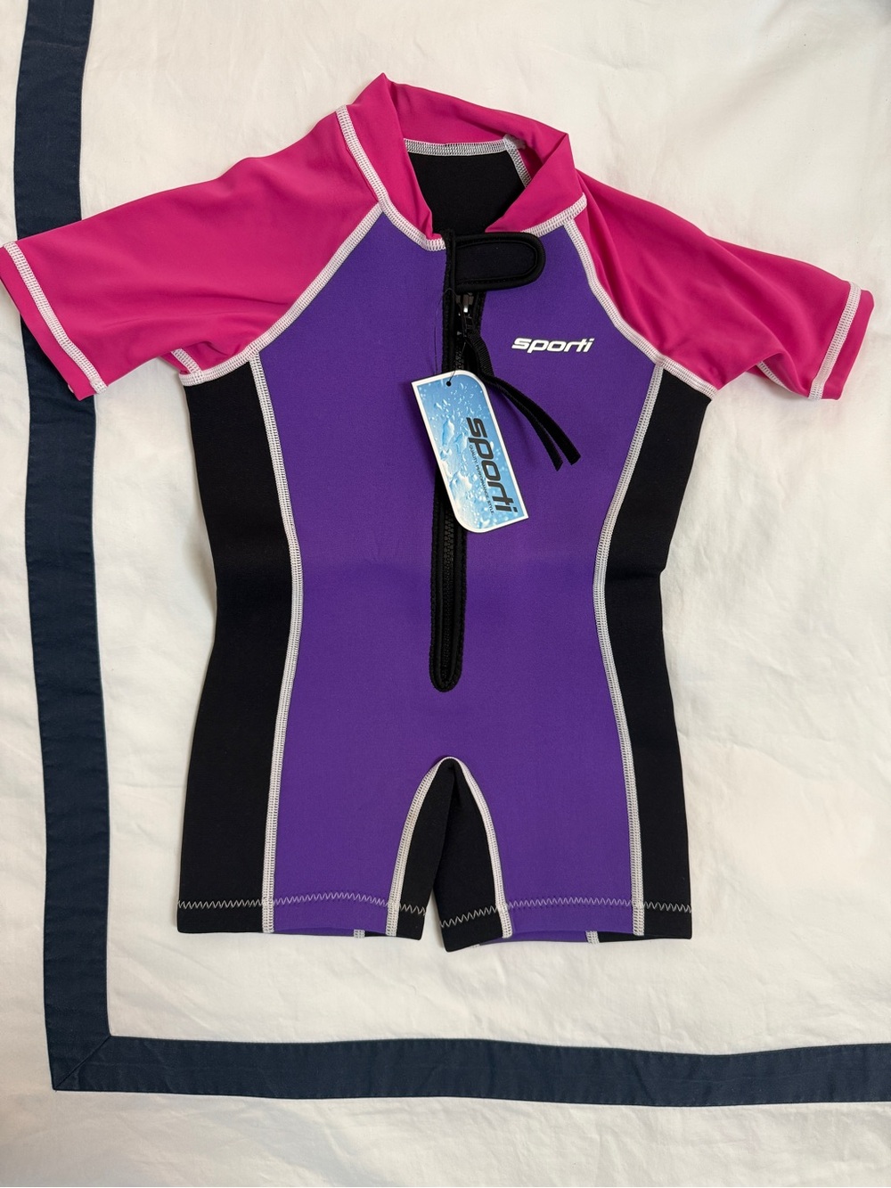 Sporti Kid’s 1.5mm UPF 50+ Short Sleeve Solid Thermal Suit, Size 4T